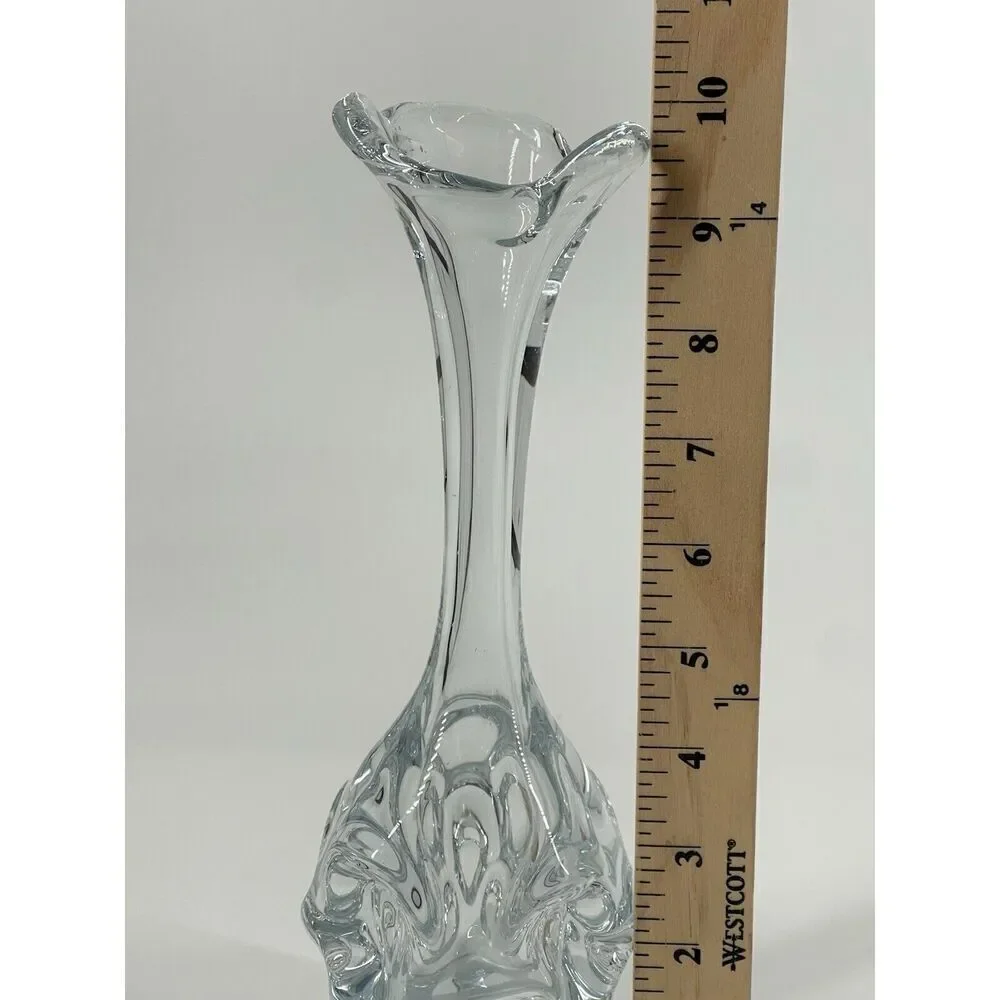 Vintage MCM Aseda Glass Scandinavian Swedish Vase Artist Börne Augustsson 10”